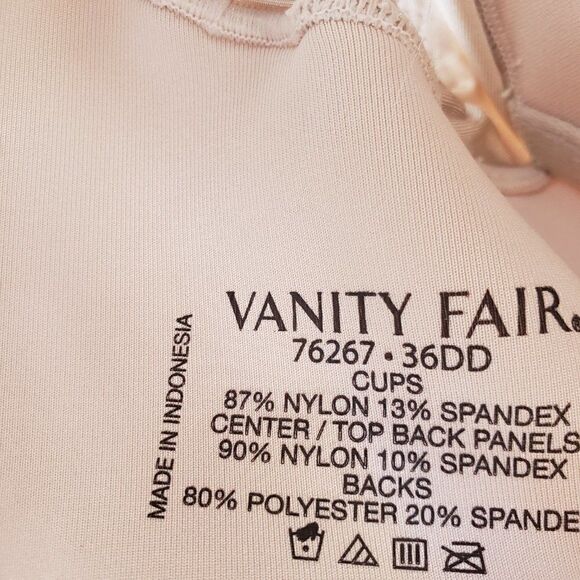 NWOT Vanity Fair Padded Bra Nude Size 36DD - Picture 4 of 5